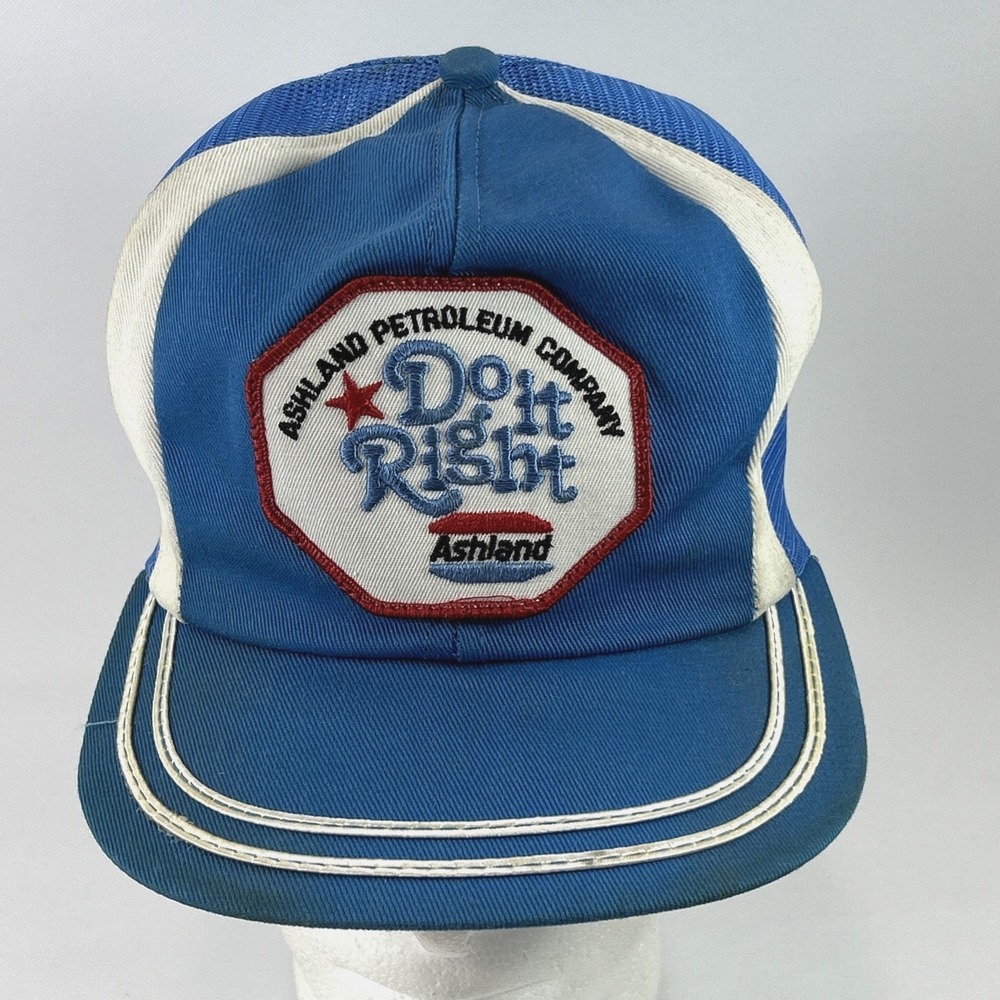 Vintage Ashland Petroleum Cap Hat Snap Back Mesh Trucker Patch K-Products Gas
